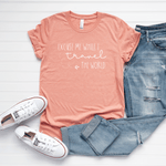 Excuse Me While I Travel The World - Bella+Canvas Tee