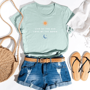 Live By The Sun, Love By The Moon - Bella+Canvas Tee