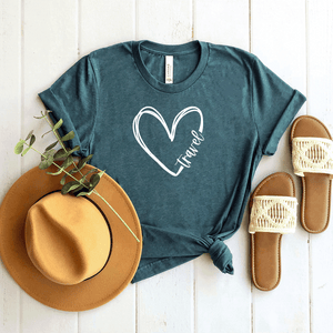 Travel (Heart) - Bella+Canvas Tee