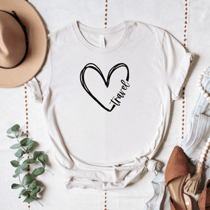 Travel (Heart) - Bella+Canvas Tee