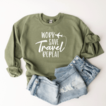 Work, Save, Travel, Repeat (Airplane) - Sweatshirt