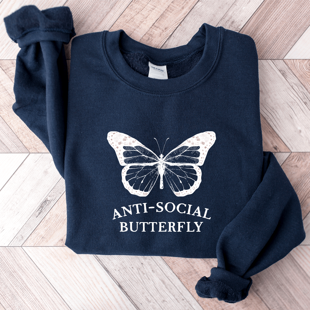 Anti social butterfly sweatshirt outlet